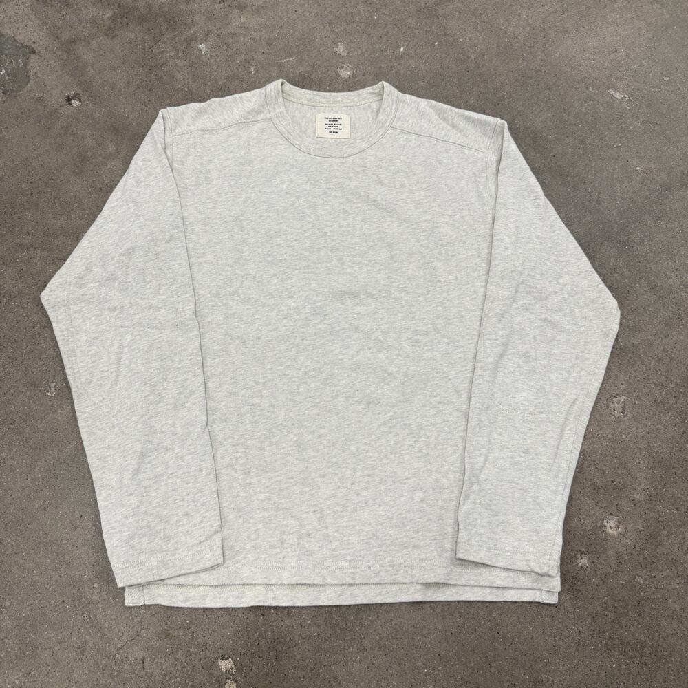 Buck Mason Knit Sweatshirt Mens Medium Grey Army Field Spec Rugby Crewneck